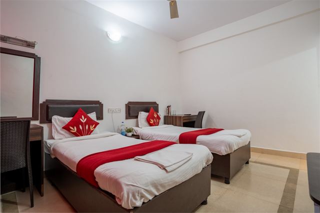 Twin bed room interior